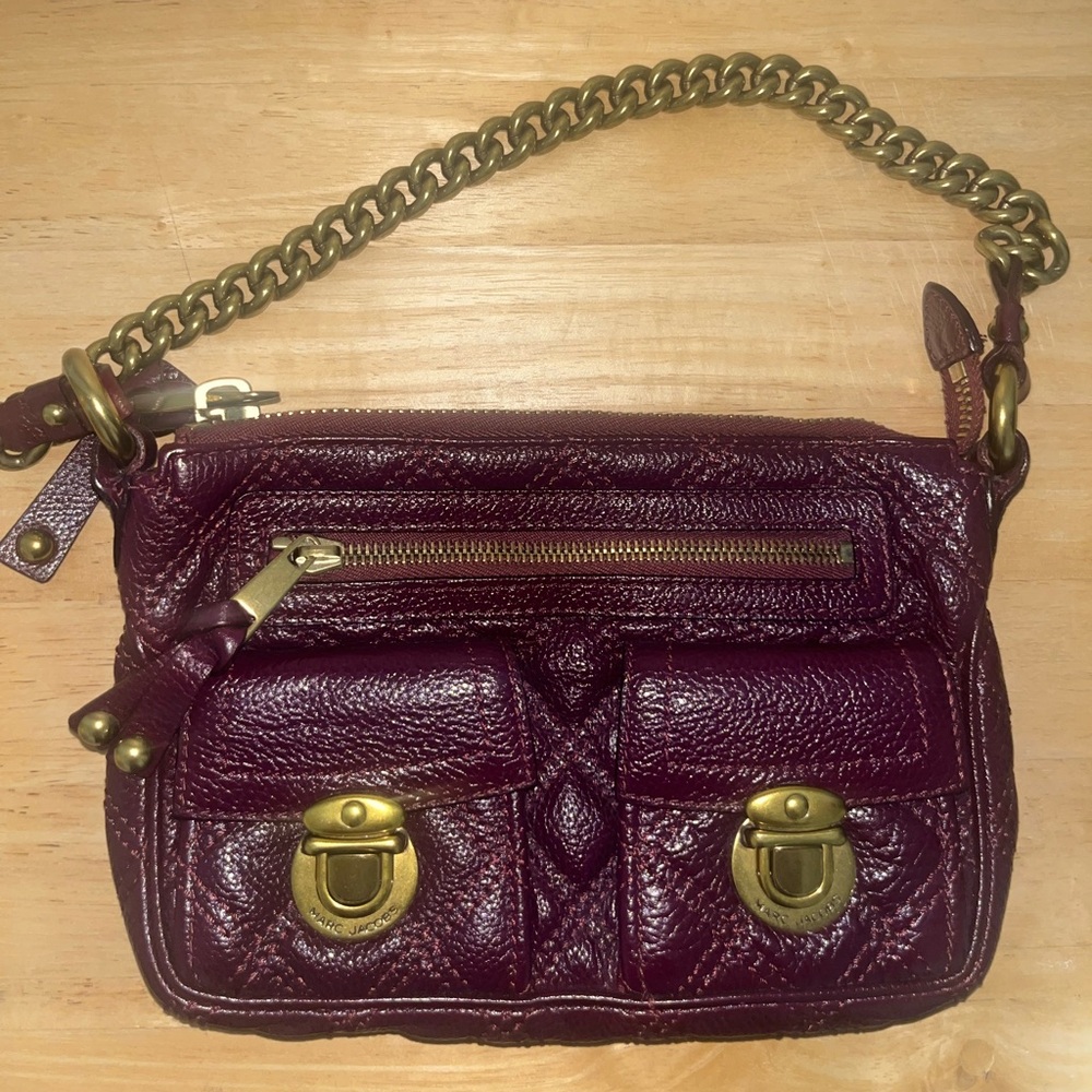 Marc Jacobs Cammie in Quilted Icy Leather